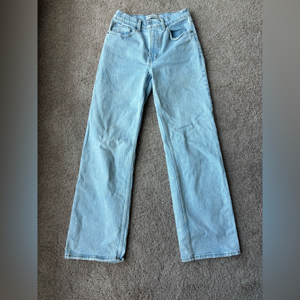 Abercrombie & Fitch Light Blue Wide-Leg Jeans